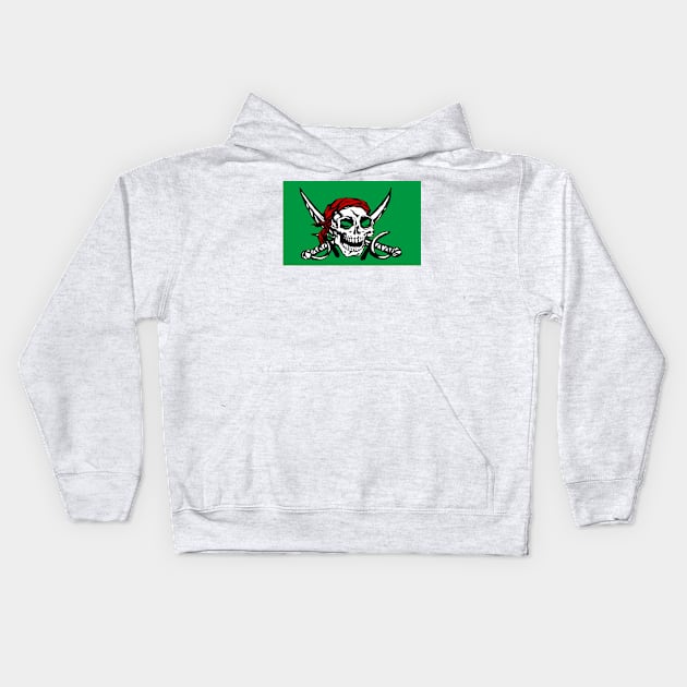 pirate skull Kids Hoodie by MarkoShirt